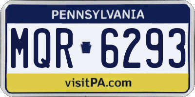 PA license plate MQR6293