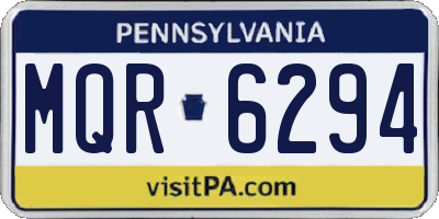 PA license plate MQR6294