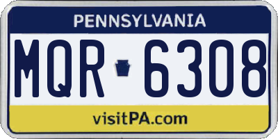 PA license plate MQR6308