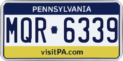 PA license plate MQR6339