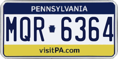 PA license plate MQR6364