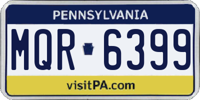 PA license plate MQR6399