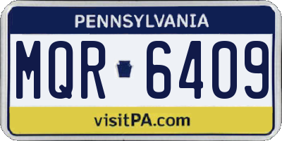 PA license plate MQR6409