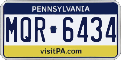 PA license plate MQR6434