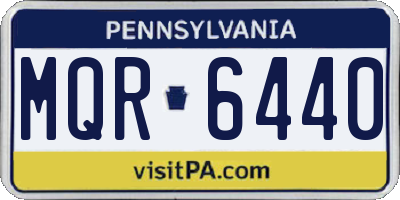 PA license plate MQR6440
