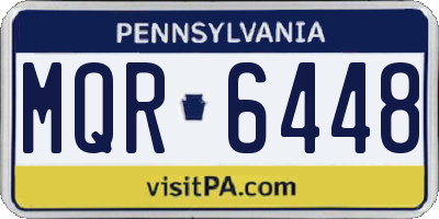 PA license plate MQR6448