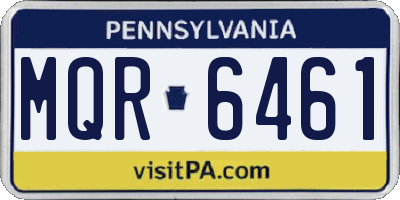 PA license plate MQR6461