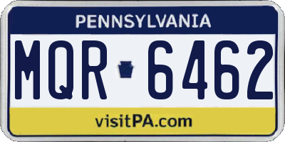 PA license plate MQR6462