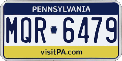 PA license plate MQR6479