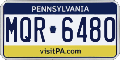PA license plate MQR6480