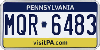 PA license plate MQR6483