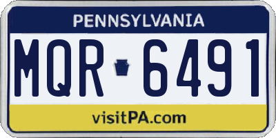 PA license plate MQR6491