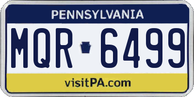 PA license plate MQR6499