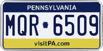 PA license plate MQR6509