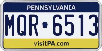 PA license plate MQR6513