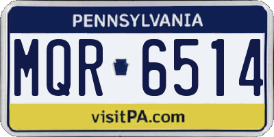 PA license plate MQR6514