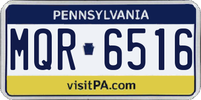 PA license plate MQR6516