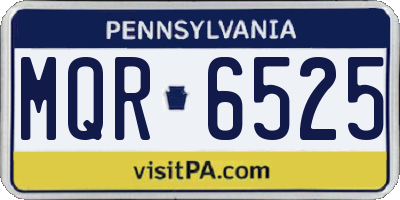 PA license plate MQR6525