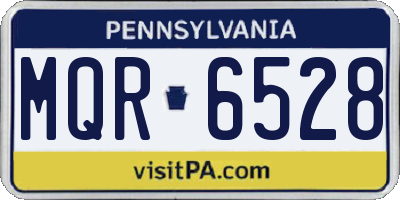 PA license plate MQR6528