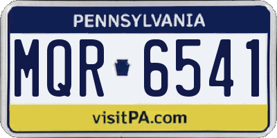 PA license plate MQR6541