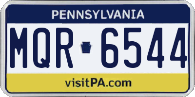 PA license plate MQR6544