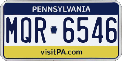 PA license plate MQR6546