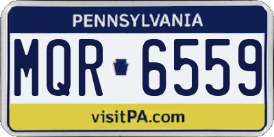 PA license plate MQR6559