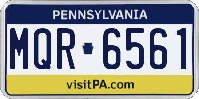 PA license plate MQR6561