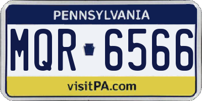 PA license plate MQR6566