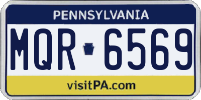 PA license plate MQR6569