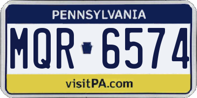 PA license plate MQR6574