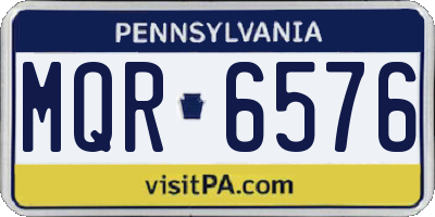 PA license plate MQR6576