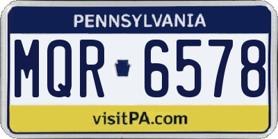 PA license plate MQR6578