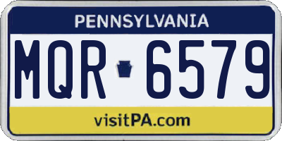 PA license plate MQR6579