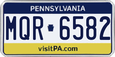 PA license plate MQR6582