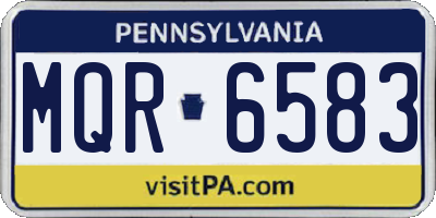 PA license plate MQR6583