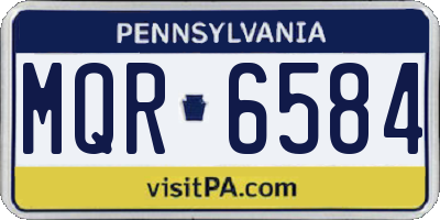 PA license plate MQR6584