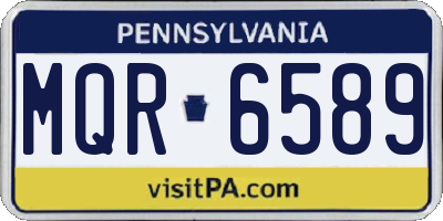 PA license plate MQR6589