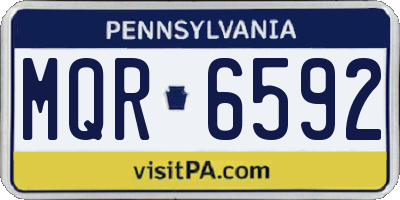 PA license plate MQR6592