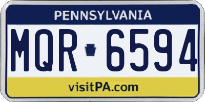 PA license plate MQR6594