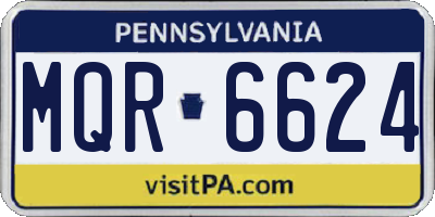 PA license plate MQR6624