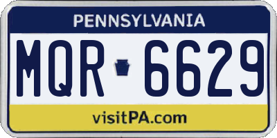 PA license plate MQR6629