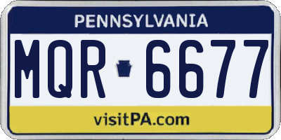 PA license plate MQR6677