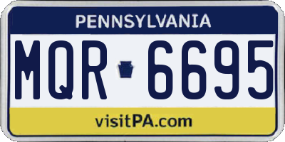 PA license plate MQR6695