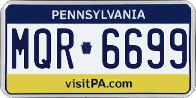 PA license plate MQR6699