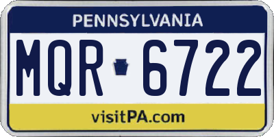 PA license plate MQR6722