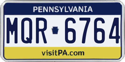 PA license plate MQR6764