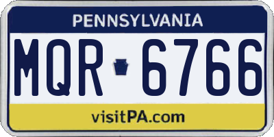PA license plate MQR6766