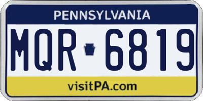 PA license plate MQR6819