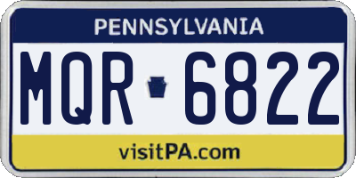 PA license plate MQR6822